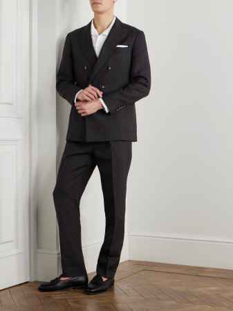 mr porter Slim-Fit Camp-Collar Linen Shirt
